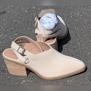 Lucky Brand WINOLA LSlingback Block Heel Mules (New)